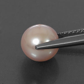 Perla naturale rosa da 2,87 ct, sfera / palla, opaco