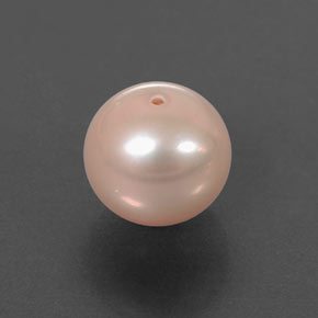Perla naturale rosa da 3,25 ct, sfera / palla, opaco