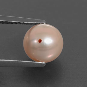 Perla naturale rosa da 3,25 ct, sfera / palla, opaco