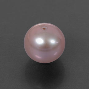 Perla Argento rosa naturale da 3.47 ct, Sfera, Opaco
