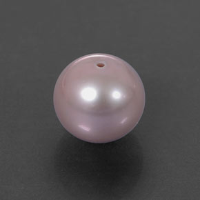 Perla naturale grigio da 3,14 ct, sfera / palla, opaco