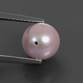Perla naturale grigio da 3,14 ct, sfera / palla, opaco