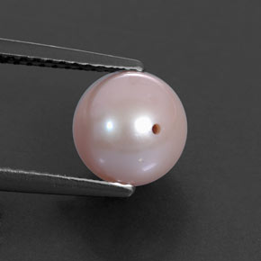 Perla naturale rosa da 3,01 ct, sfera / palla, opaco