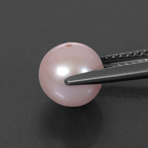 Perla naturale rosa da 3,01 ct, sfera / palla, opaco