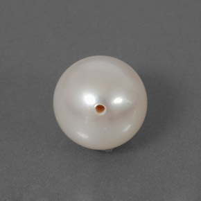 Perla Bianco Argento naturale da 3.63 ct, Sfera, Opaco