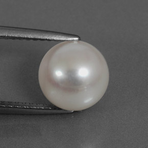 Perla Argento naturale da 3.89 ct, Sfera, Opaco