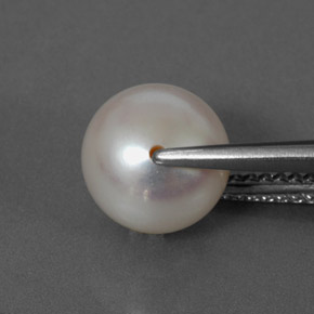 Perla Argento naturale da 3.89 ct, Sfera, Opaco