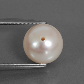 Perla naturale bianco da 4,08 ct, sfera / palla, opaco
