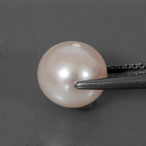 Perla naturale bianco da 4,08 ct, sfera / palla, opaco
