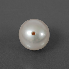 Perla Bianco Argento naturale da 3.73 ct, Sfera, Opaco