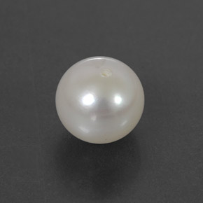 Perla Bianco Argento naturale da 3.57 ct, Sfera, Opaco