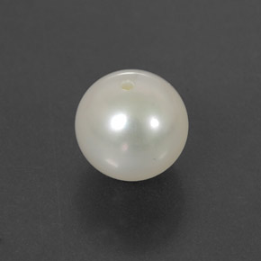 Perla naturale bianco da 3,64 ct, sfera / palla, opaco
