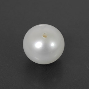 Perla Bianco Argento naturale da 3.94 ct, Sfera, Opaco