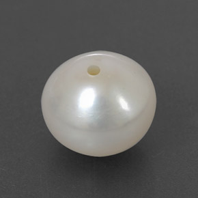 Perla naturale bianco da 3,36 ct, sfera / palla, opaco