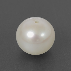 Perla Bianco Argento naturale da 3.48 ct, Sfera, Opaco