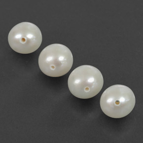 Gemme di Perla Bianco Argento naturale da  ct, Sfera, Opaco
