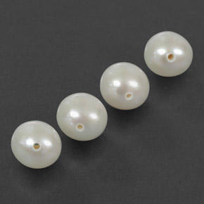 Gemme di Perla Bianco Argento naturale da  ct, Sfera, Opaco