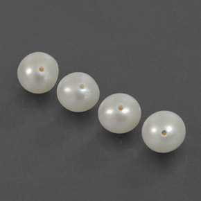 Gemme di Perla Bianco Argento naturale da  ct, Sfera, Opaco