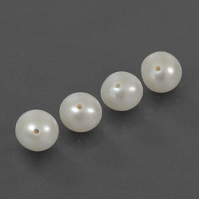 Gemme di Perla Bianco Argento naturale da  ct, Sfera, Opaco