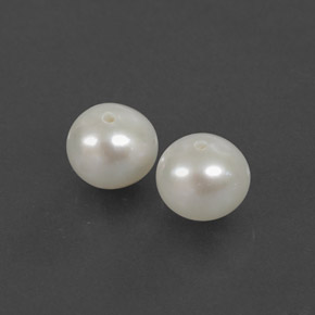 Gemme di Perla Bianco Argento naturale da  ct, Sfera, Opaco