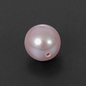 Perla naturale rosa da 2,67 ct, sfera / palla, opaco