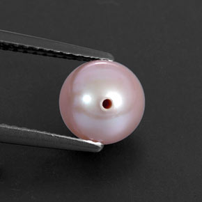 Perla naturale rosa da 2,67 ct, sfera / palla, opaco