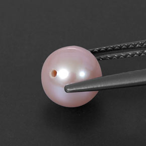 Perla naturale rosa da 2,67 ct, sfera / palla, opaco
