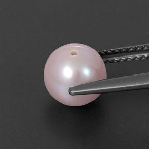 Perla Rosa argento naturale da 2.61 ct, Sfera, Opaco