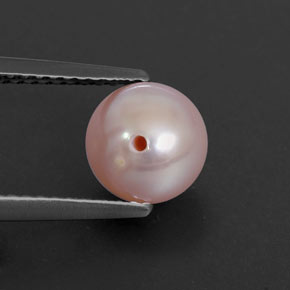 Perla naturale rosa da 2,48 ct, sfera / palla, opaco