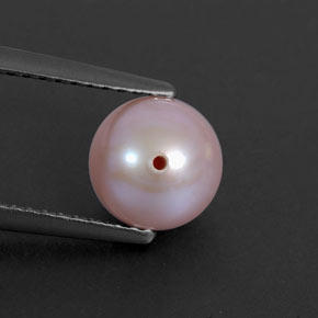 Perla naturale rosa da 2,53 ct, sfera / palla, opaco
