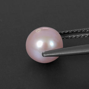 Perla naturale rosa da 2,53 ct, sfera / palla, opaco