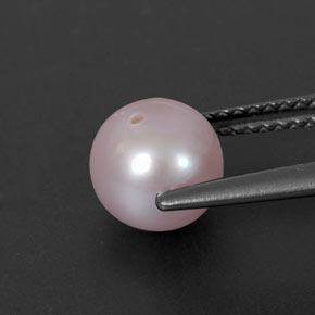 Perla Rosa argento naturale da 2.64 ct, Sfera, Opaco