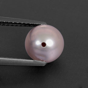 Perla naturale rosa da 2,85 ct, sfera / palla, opaco