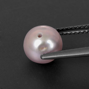 Perla naturale rosa da 2,85 ct, sfera / palla, opaco