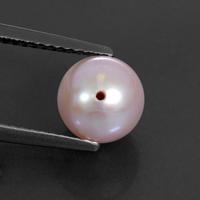 Perla naturale rosa da 2,91 ct, sfera / palla, opaco