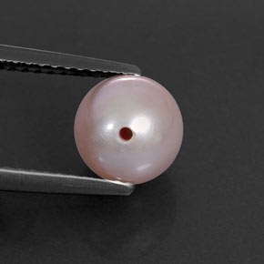 Perla naturale rosa da 2,58 ct, sfera / palla, opaco