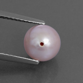 Perla naturale rosa da 2,89 ct, sfera / palla, opaco