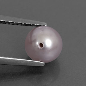 Perla naturale rosa da 2,58 ct, sfera / palla, opaco