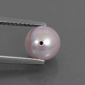 Perla naturale rosa da 2,38 ct, sfera / palla, opaco