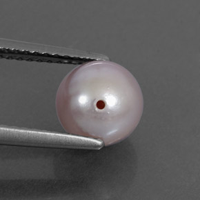 Perla naturale rosa da 2,65 ct, sfera / palla, opaco