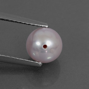 Perla naturale rosa da 2,30 ct, sfera / palla, opaco