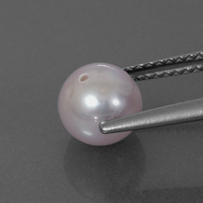 Perla naturale rosa da 2,30 ct, sfera / palla, opaco