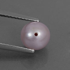Perla naturale rosa da 2,55 ct, sfera / palla, opaco