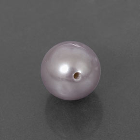 Perla Argento naturale da 2.59 ct, Sfera, Opaco