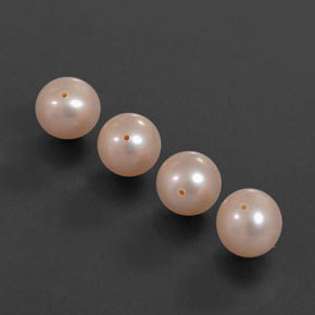 Perla naturale rosa da 13,51 ct, sfera / palla, opaco