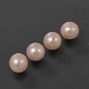 Perla naturale rosa da 13,51 ct, sfera / palla, opaco