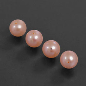 Perla naturale rosa da 13,68 ct, sfera / palla, opaco