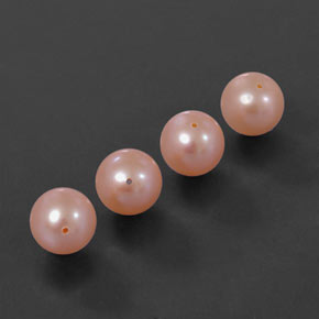 Perla naturale rosa da 13,68 ct, sfera / palla, opaco