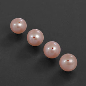 Perla naturale rosa da 12,12 ct, sfera / palla, opaco