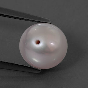 Perla naturale rosa da 3,13 ct, sfera / palla, opaco